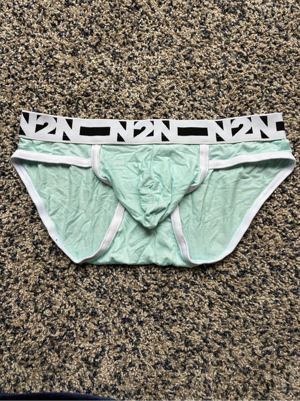 Men’s N2N Bodywear ‘Elevate’ briefs in Ice Blue - Size Small, NWT - *Deadstock*